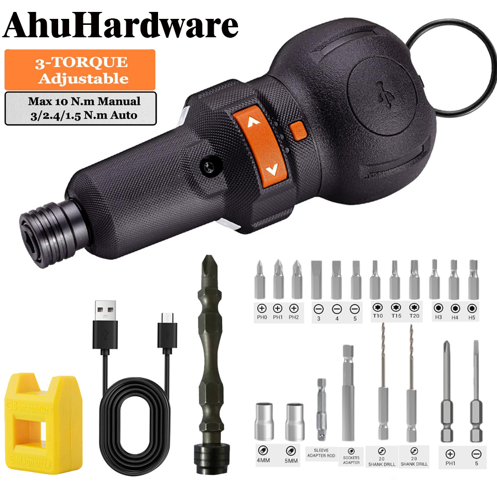 Electric Screwdriver Rechargeable Usb - Akku-Elektroschrauber, wiederaufladbar, 800 mAh Lithium-Akku, Mini-Bohrmaschine,