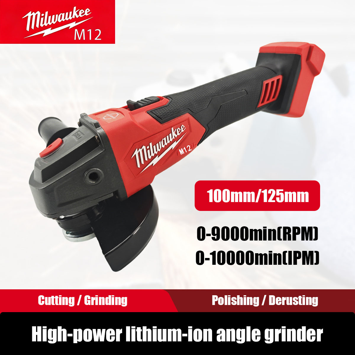 Brushless Angle Grinder Battery Powered - Milwaukee M12 M18 Bürstenloser Winkelschleifer Elektrisches