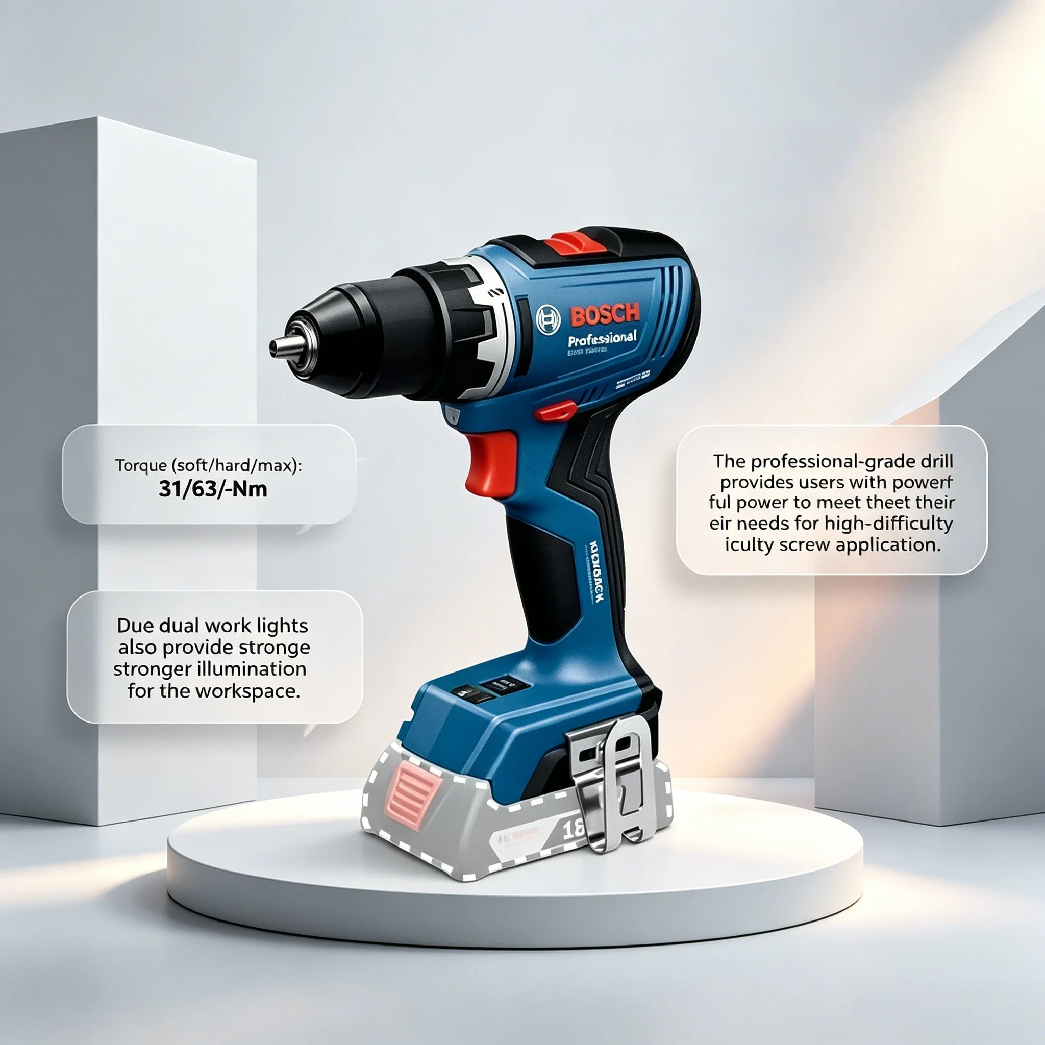 Brushless Cordless Electric Drill 18V - Bosch GSR 18V-65 Bürstenloser Akku-Bohrschrauber 18V