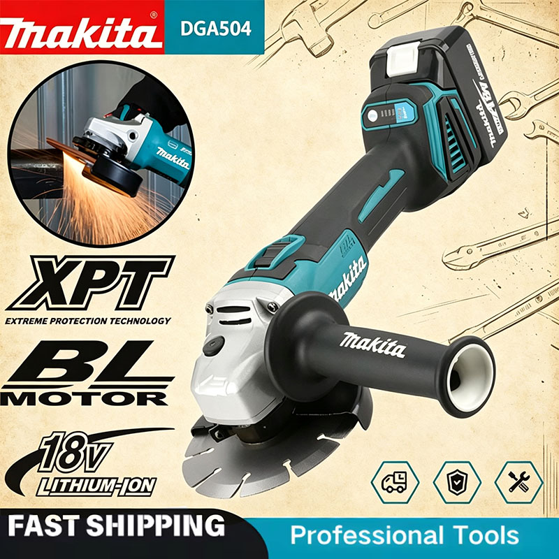 Brushless Angle Grinder Battery Powered - Makita DGA504 18V 6.0Ah 125mm bürstenloser