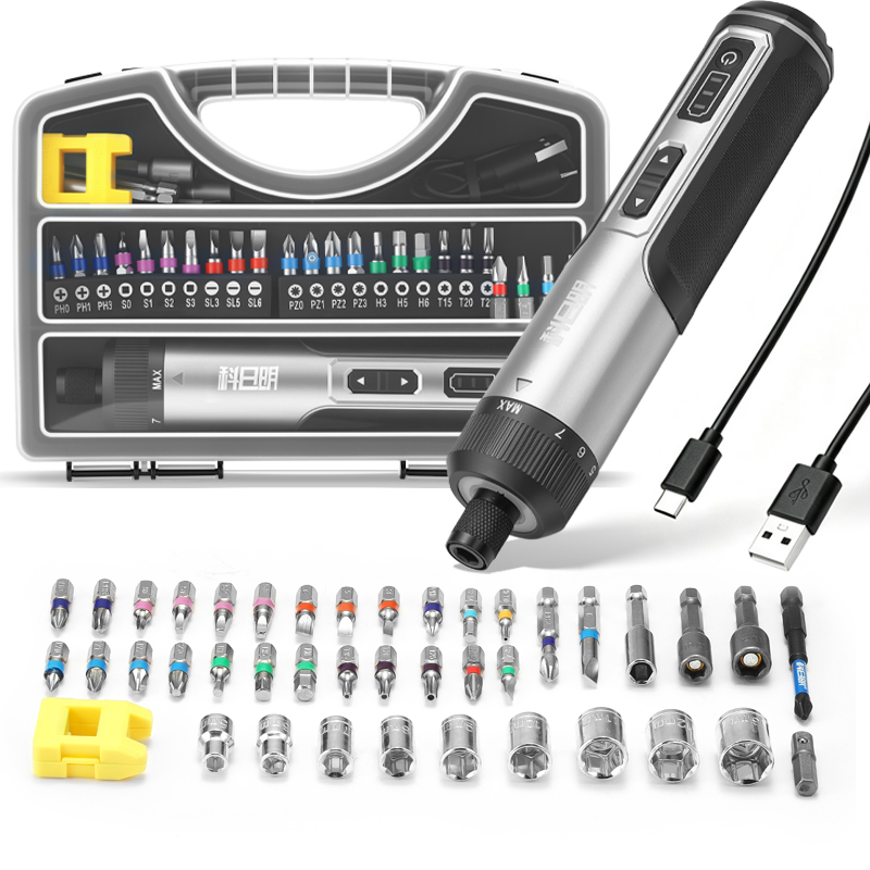 Electric Screwdriver Rechargeable Usb - Kabelloser Elektrischer Schraubendreher-Bit-Satz, 8-stufig Einstellbares Drehmoment,