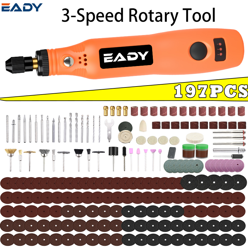 Cordless Rotary Tool Kit Accessories - USB-Akku-Rotationswerkzeug-Set – Mini-Elektrobohrer für Metallpolieren, Modellbau,