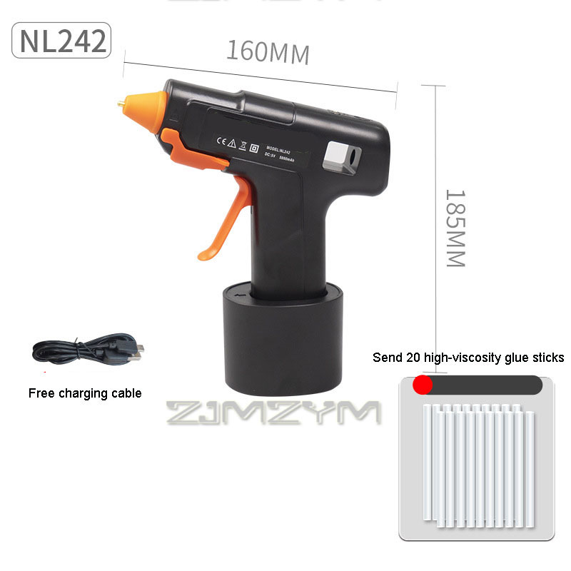 Hot Melt Glue Gun Cordless - Schnell klebende Heißklebepistole, Anti-Tropf-Kleber, kabellose Klebepistole,