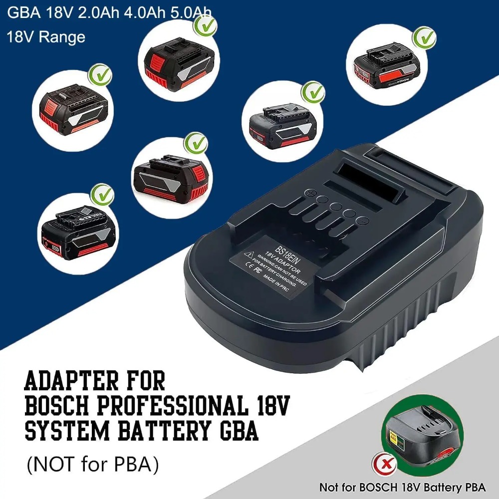Brushless Cordless Electric Drill 18V - BS18EIN Batterieadapter für Bosch 18V GBA