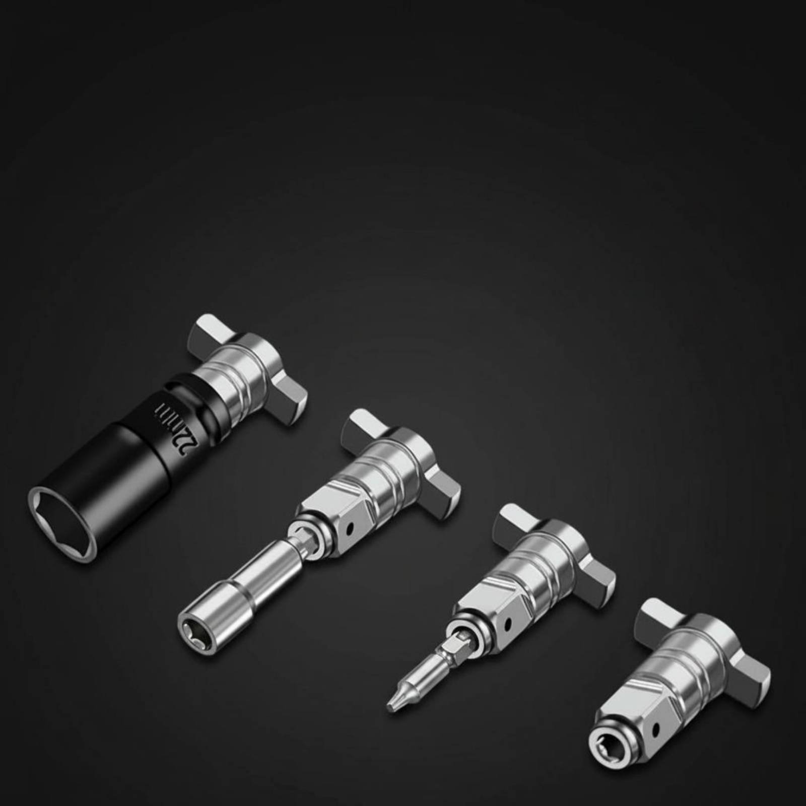 Electrical - Quadrat-zu-Sechskant-Adapter Hochleistungs-Elektroschrauber-Adapter Steckschlüssel-Konverter Hochdrehkraft-Werkzeugzubehör Rostbeständig