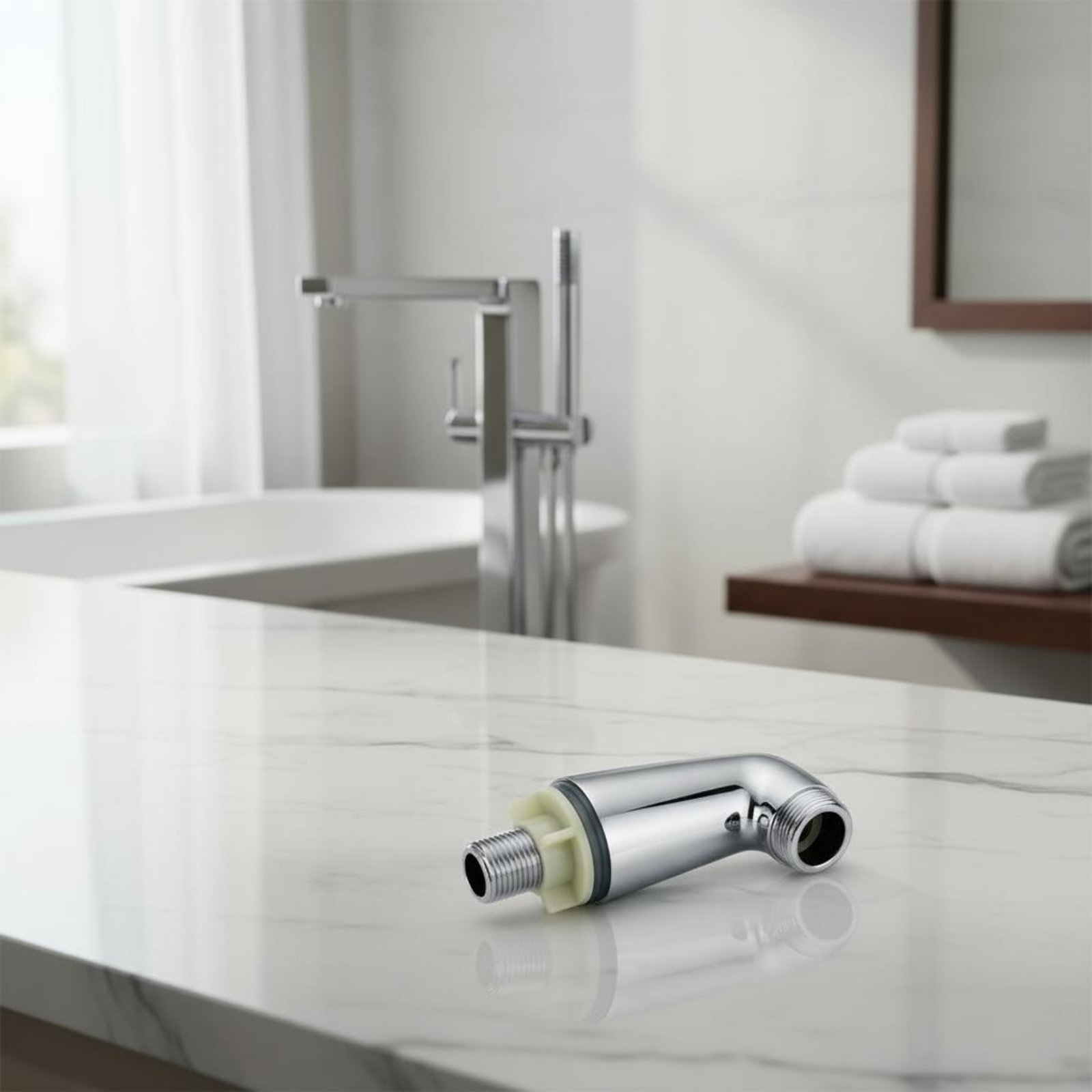 Plumbing - 2 Stück Montagewinkel für Badewannenarmaturen, silberfarbenes