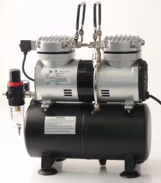 Airbrush Kit With Mini Compressor - Für AS196 Mini Airbrush Kompressor-Set Dual-Action