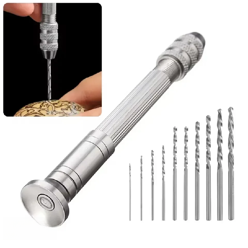 Hand Tools - 0,8-3,0mm Mini-Handbohrer Holzbearbeitungswerkzeuge Bohr-Rotationswerkzeug Manueller Spiralbohrer