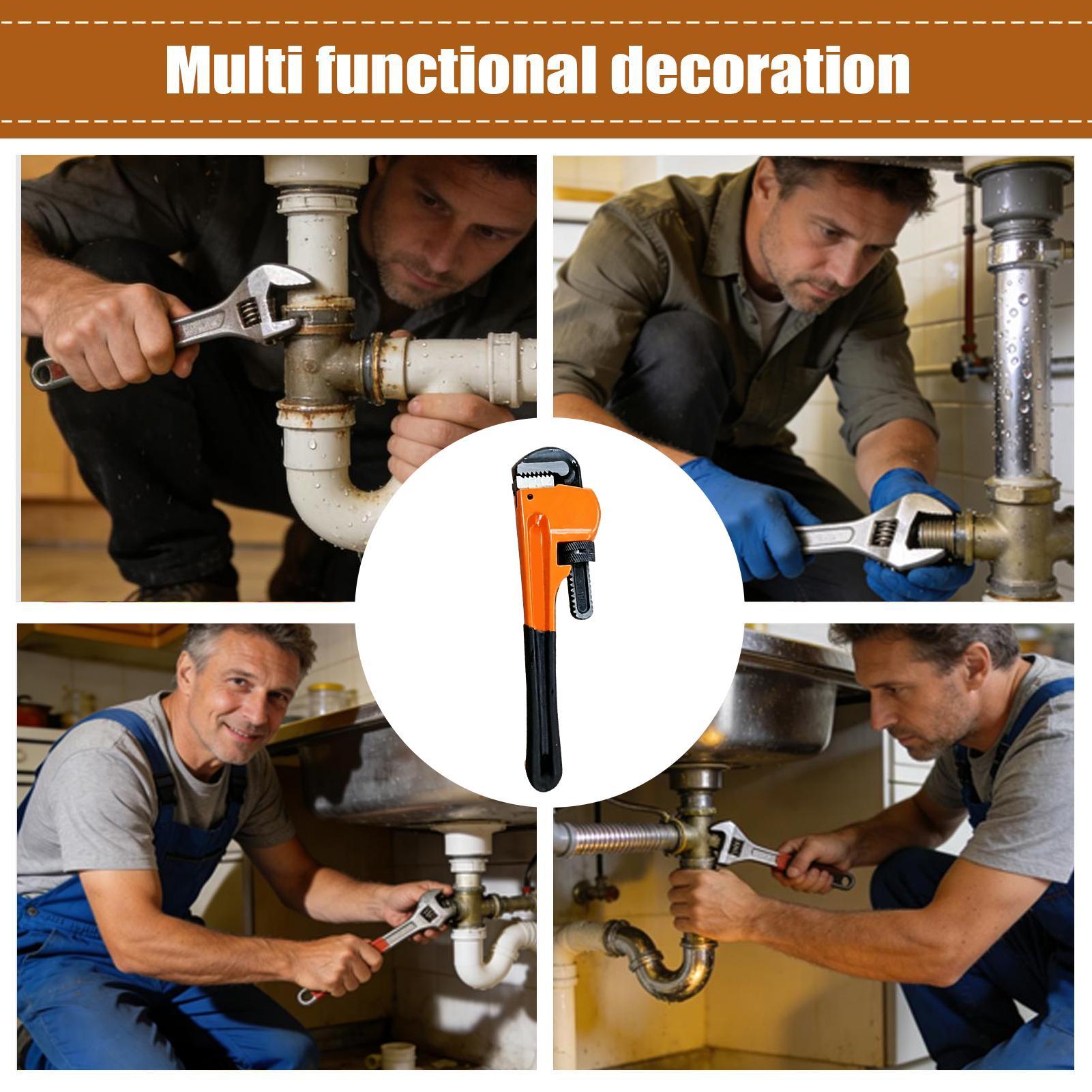 Plumbing - Rohrzangen, robustes, verstellbares 25-cm-Rohrzangenwerkzeug für Küchenspülen,