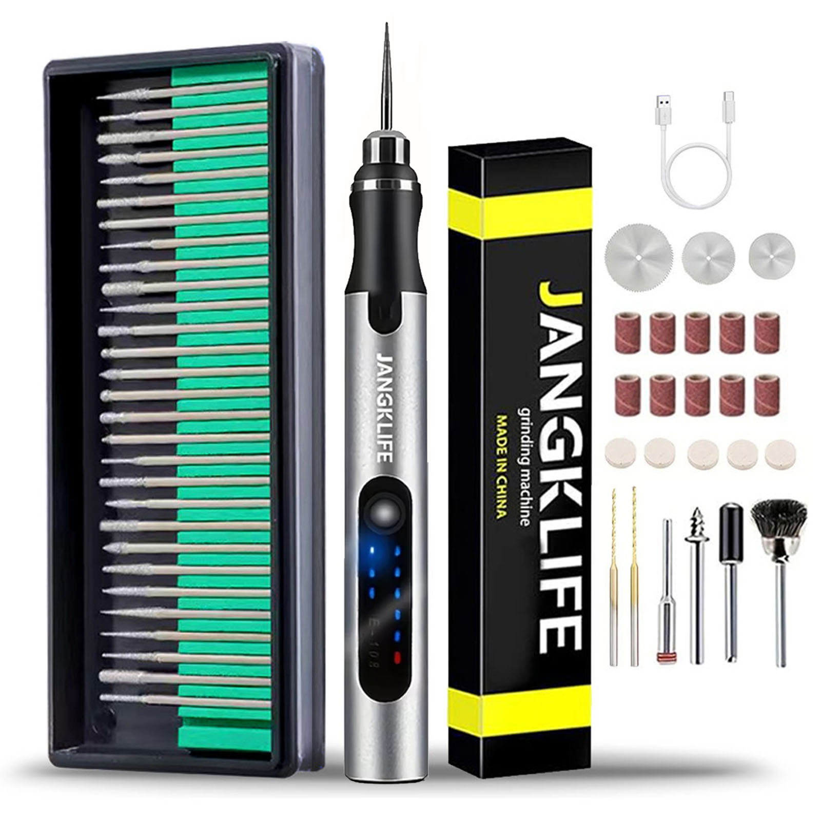 USB-Akku-Drehwerkzeug-Kit Holz – Cordless Rotary Tool Kit Accessories Bewertung und Preis