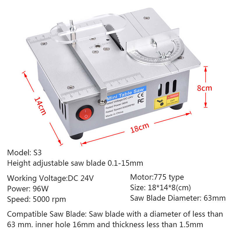 Mini-Tischkreissäge, 96 W, 500 – Mini Table Saw For Woodworking Bewertung und Preis