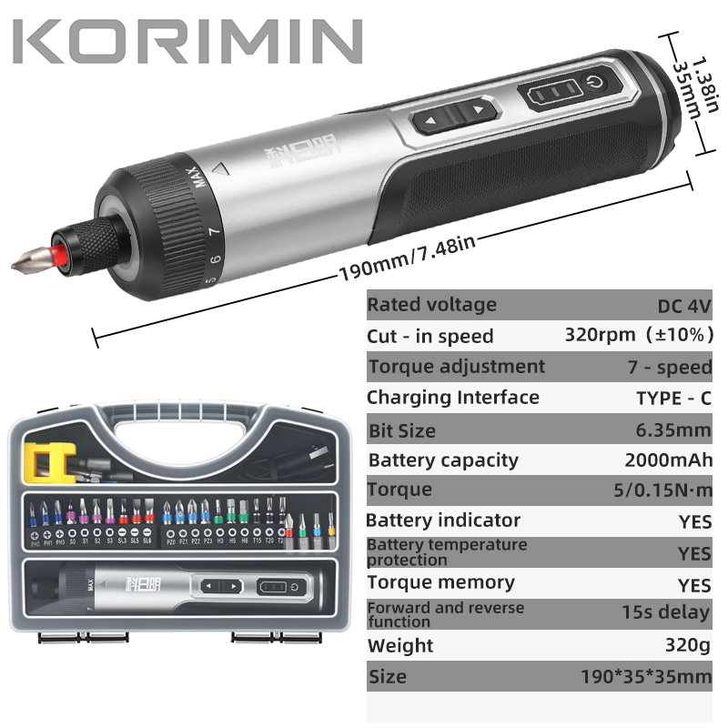 Kabelloser Elektrischer Schrau – Electric Screwdriver Rechargeable Usb Bewertung und Preis