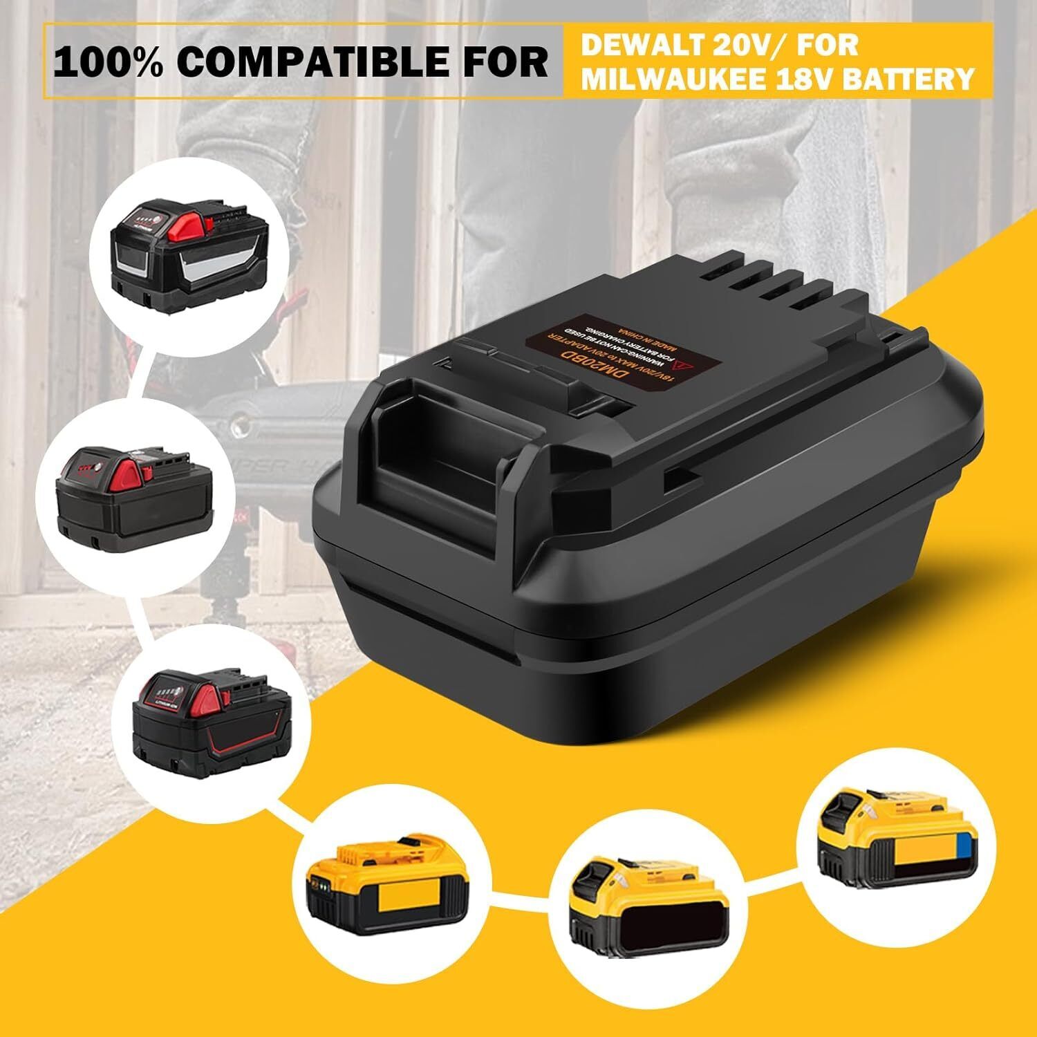 DM20BD Batterieadapter für DeW – Brushless Cordless Electric Drill 18V Bewertung und Preis