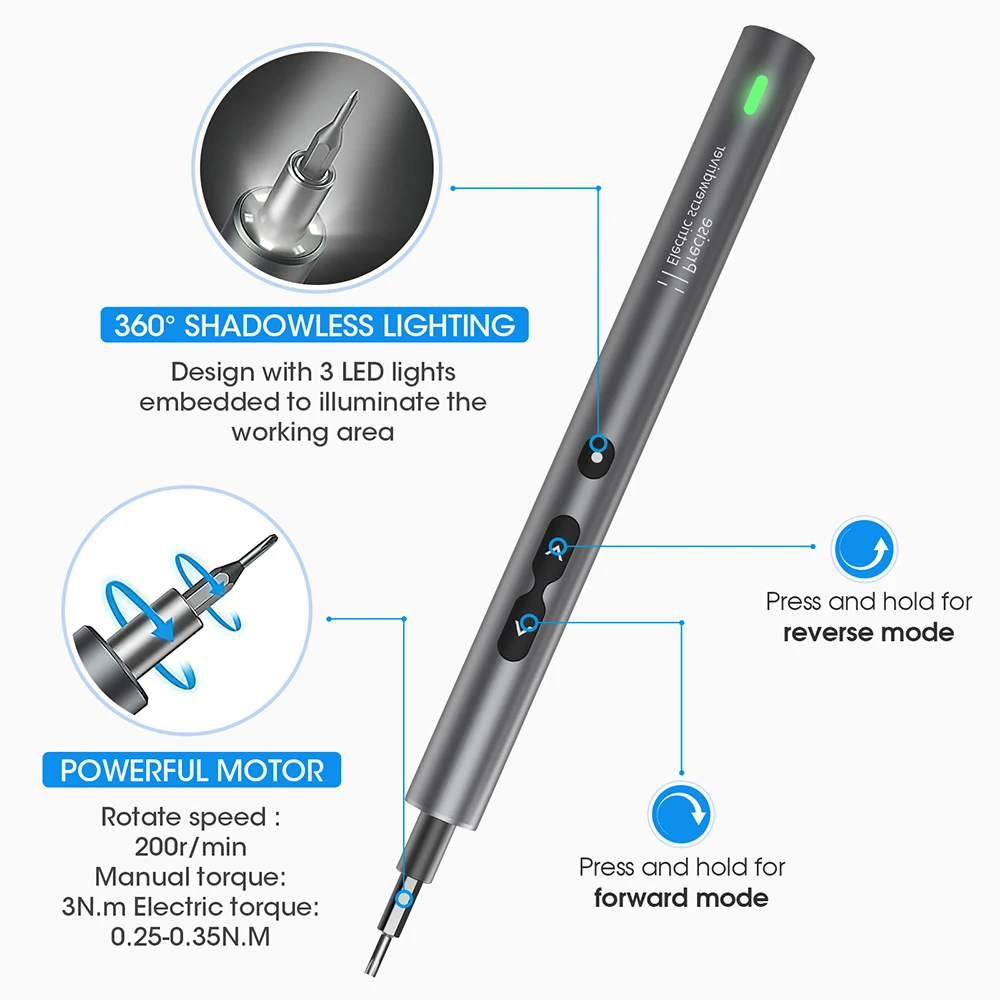 62/6-in-1-Präzisions-Elektrosc – Electric Screwdriver Rechargeable Usb Bewertung und Preis