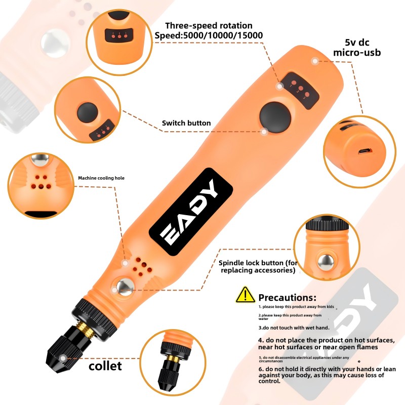 USB-Akku-Rotationswerkzeug-Set – Cordless Rotary Tool Kit Accessories Bewertung und Preis
