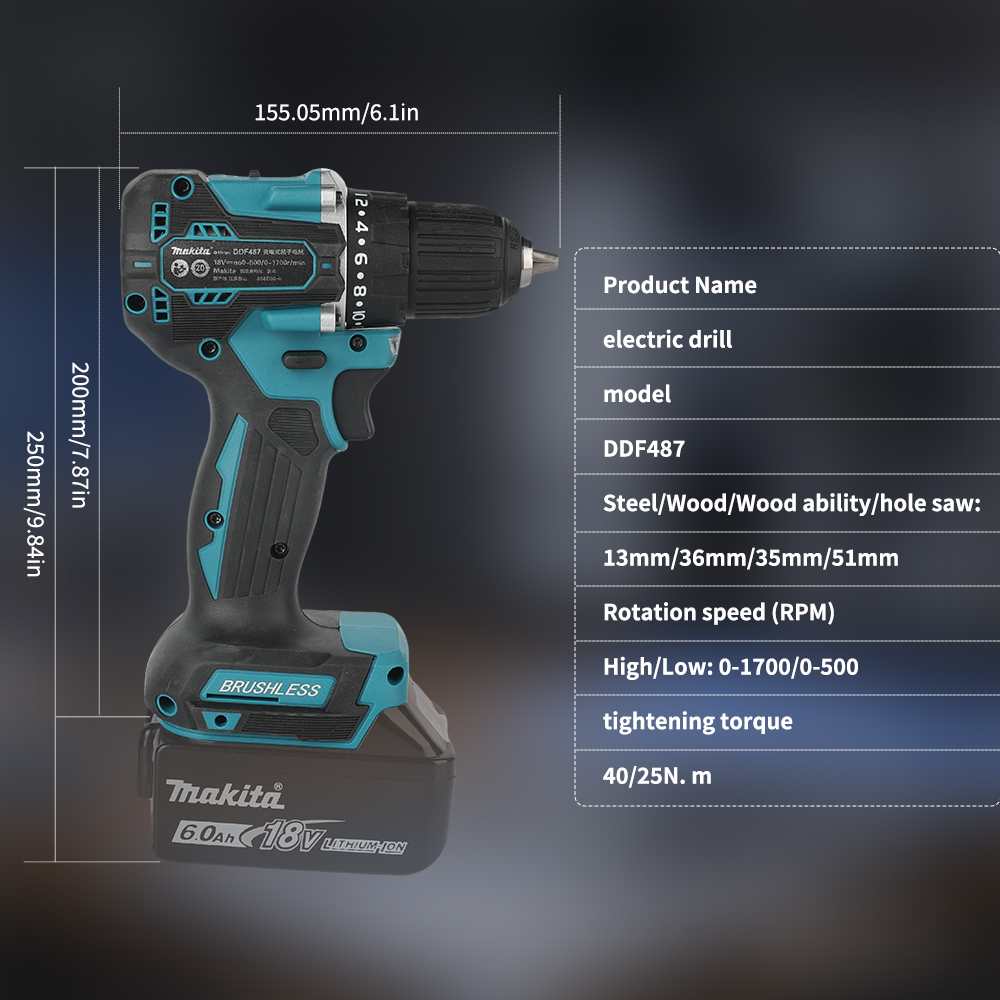 18V Bürstenloser Akku-Bohrschr – Brushless Cordless Electric Drill 18V Bewertung und Preis