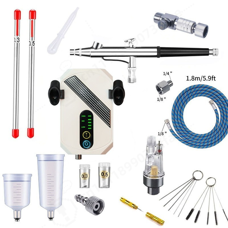 Mini-Airbrush-Kompressor-Set,  – Airbrush Kit With Mini Compressor Bewertung und Preis
