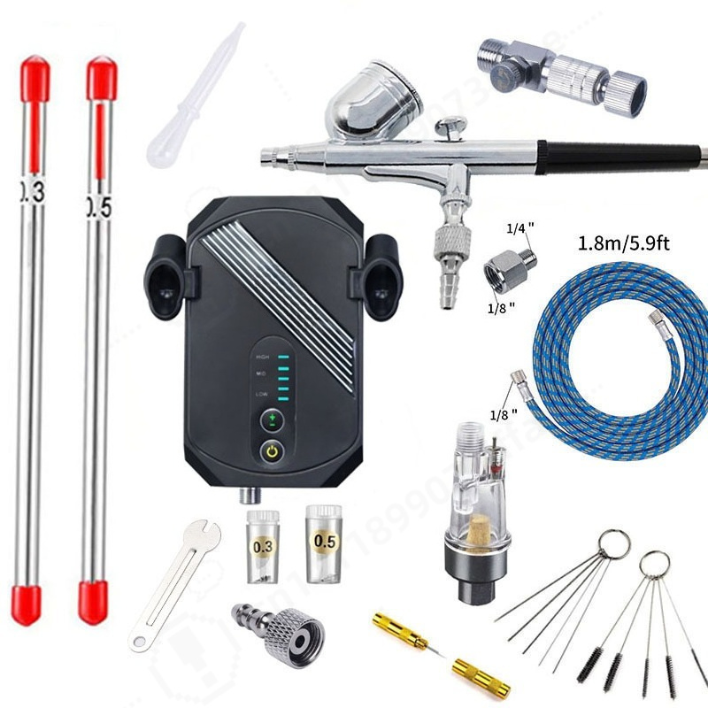 Mini-Airbrush-Kompressor-Set,  – Airbrush Kit With Mini Compressor Bewertung und Preis