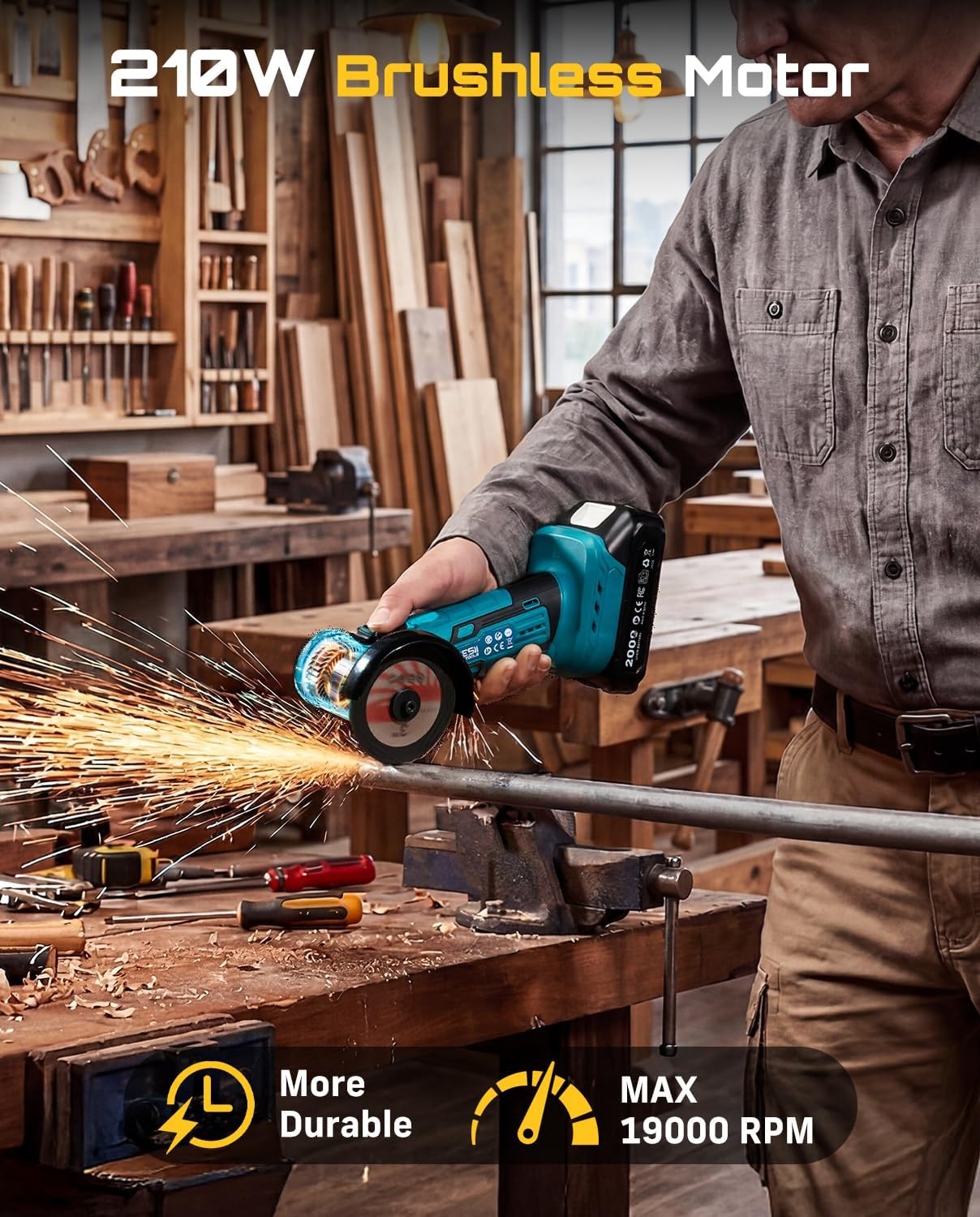 SEESII Kabelloser Mini-Winkels – Brushless Angle Grinder Battery Powered Bewertung und Preis