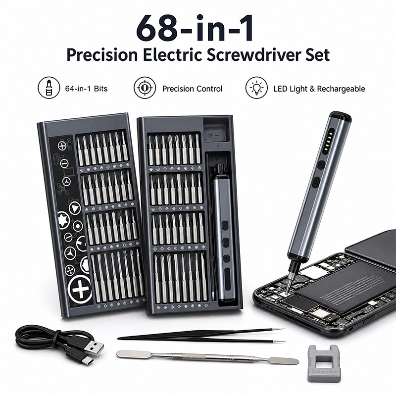 68-in-1 Präzisions-Elektroschr – Electric Screwdriver Rechargeable Usb Bewertung und Preis