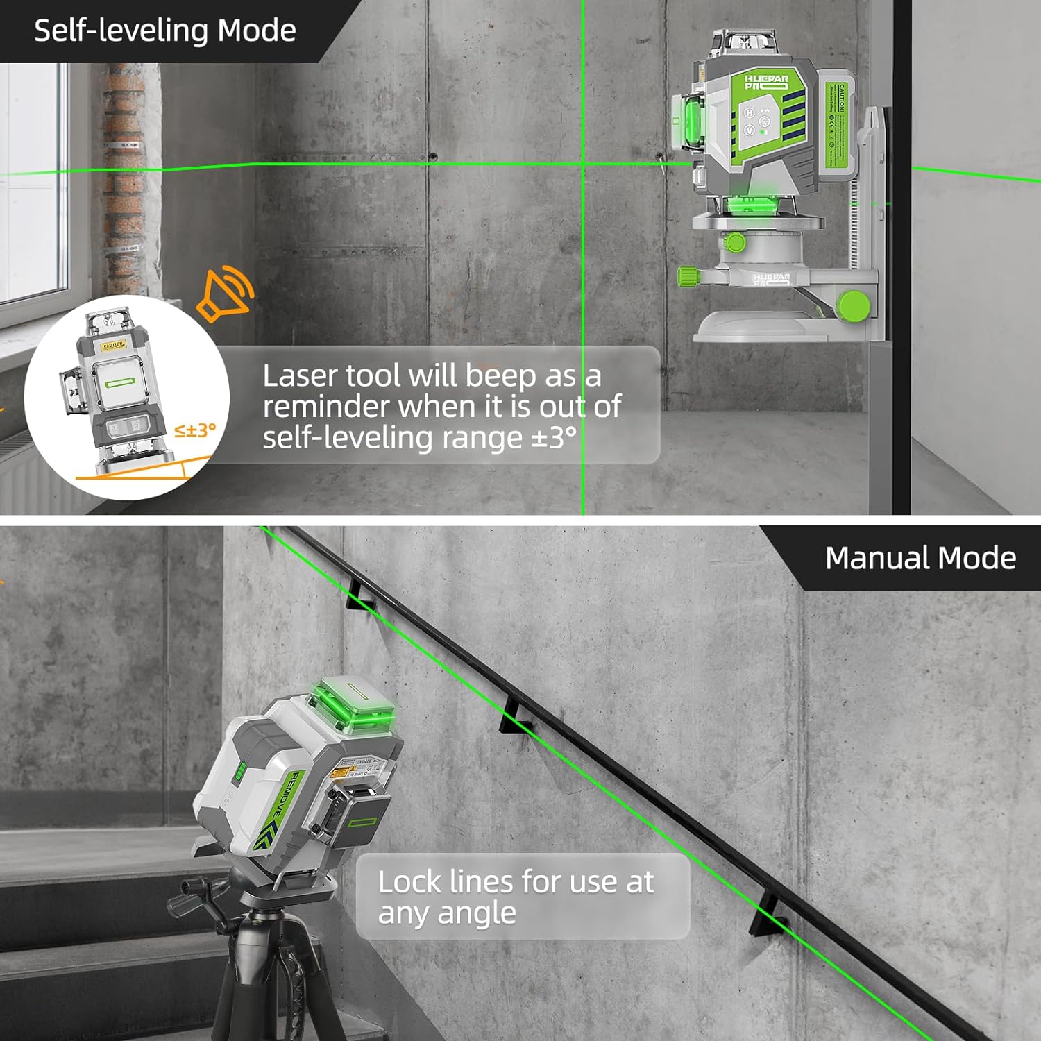 Huepar 4D-Kreuzlinienlaser, ho – Laser Level 16 Lines 4D Green Bewertung und Preis
