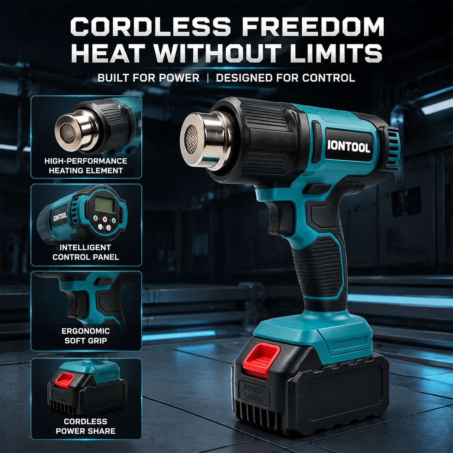 IONTOOL 550 ℃   Kabelloser Hei – Cordless Heat Gun For Shrink Tubing Bewertung und Preis