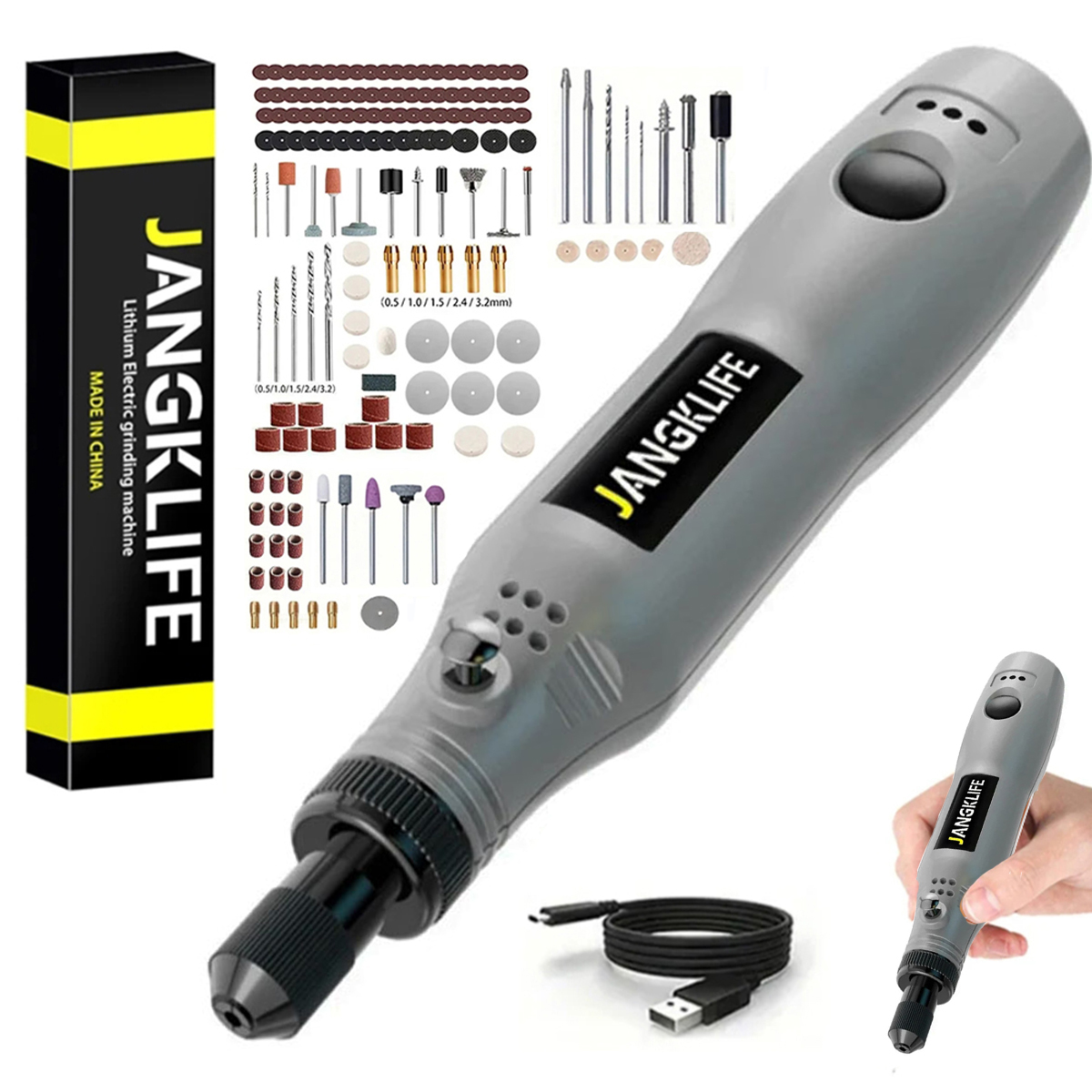 USB-Akku-Drehwerkzeug-Kit Holz – Cordless Rotary Tool Kit Accessories Bewertung und Preis