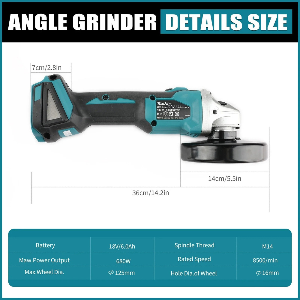 Makita DGA404 125mm 18V Bürste – Brushless Angle Grinder Battery Powered Bewertung und Preis
