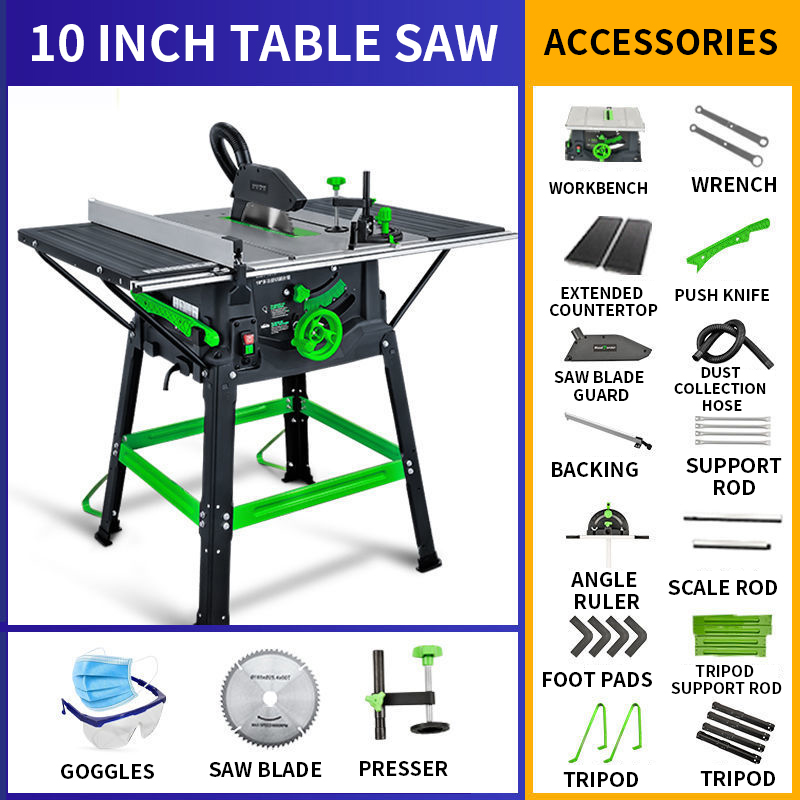 10 Zoll Tischkreissäge 1800 W  – Mini Table Saw For Woodworking Bewertung und Preis